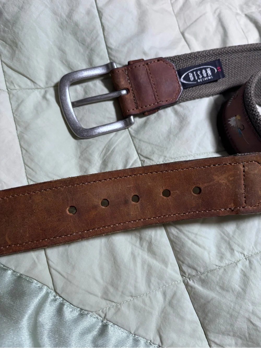 Bison Designs Leather Tip Pontoon Fish Bait Belt
